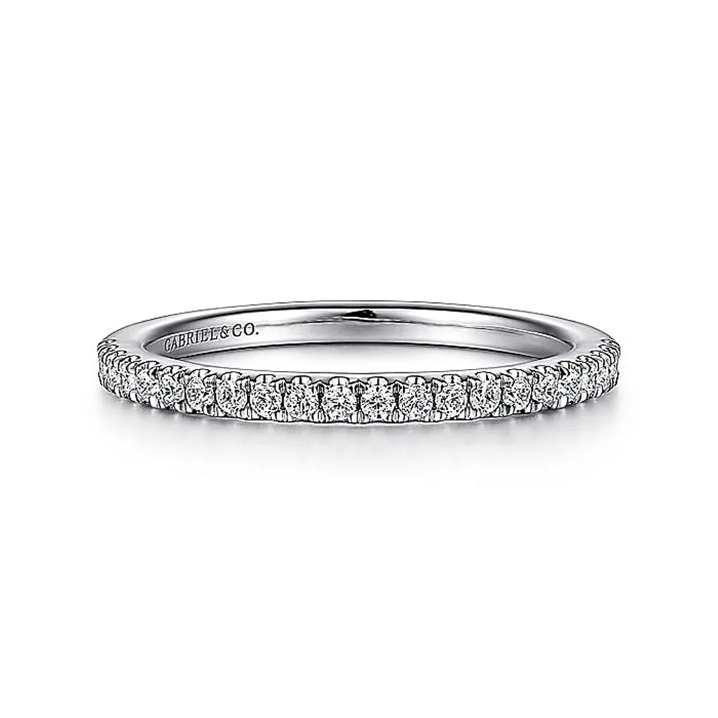 14K White Gold Half Anniversary Diamond Wedding Band