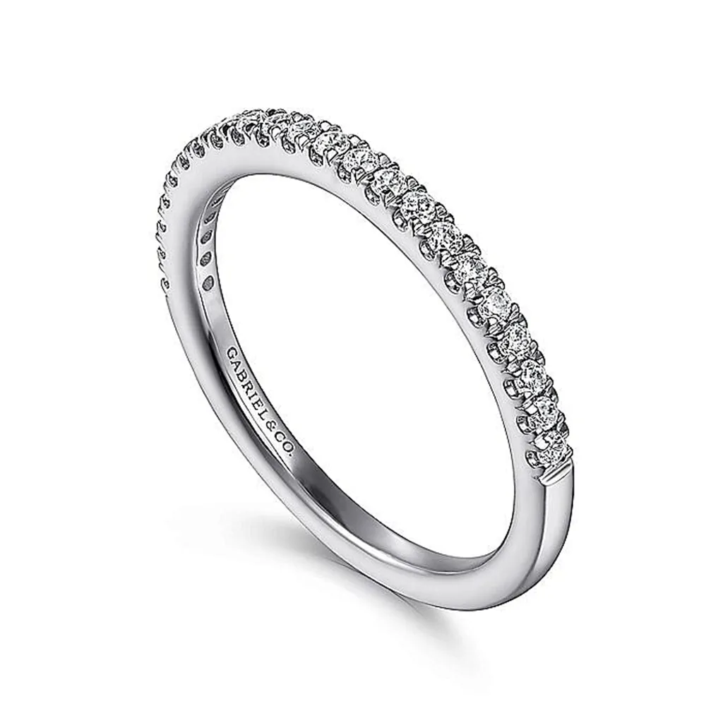 14K White Gold Half Anniversary Diamond Wedding Band