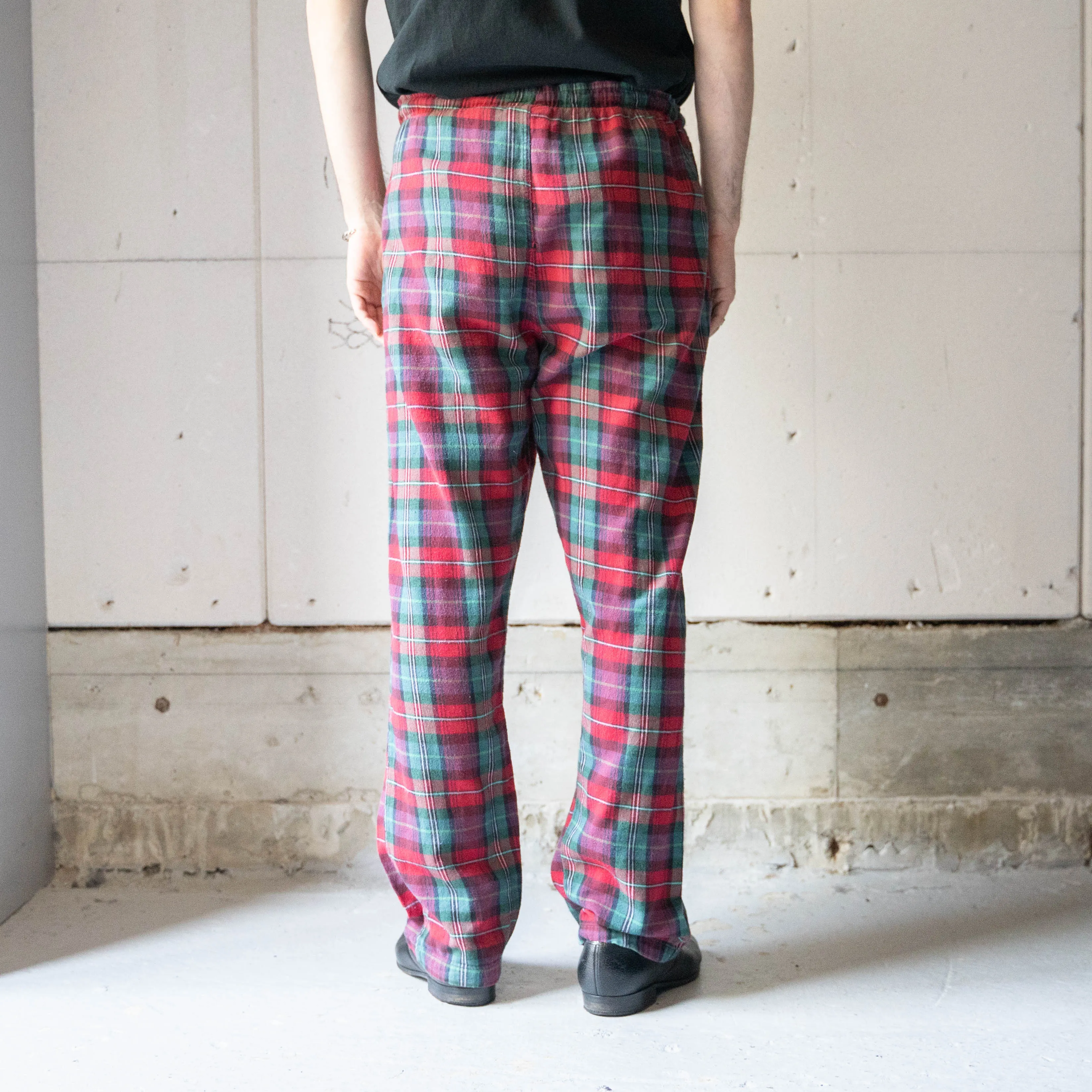 1990-00s 'POLO Ralph Lauren' red ×green tartan checked pajama pants