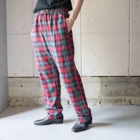 1990-00s 'POLO Ralph Lauren' red ×green tartan checked pajama pants