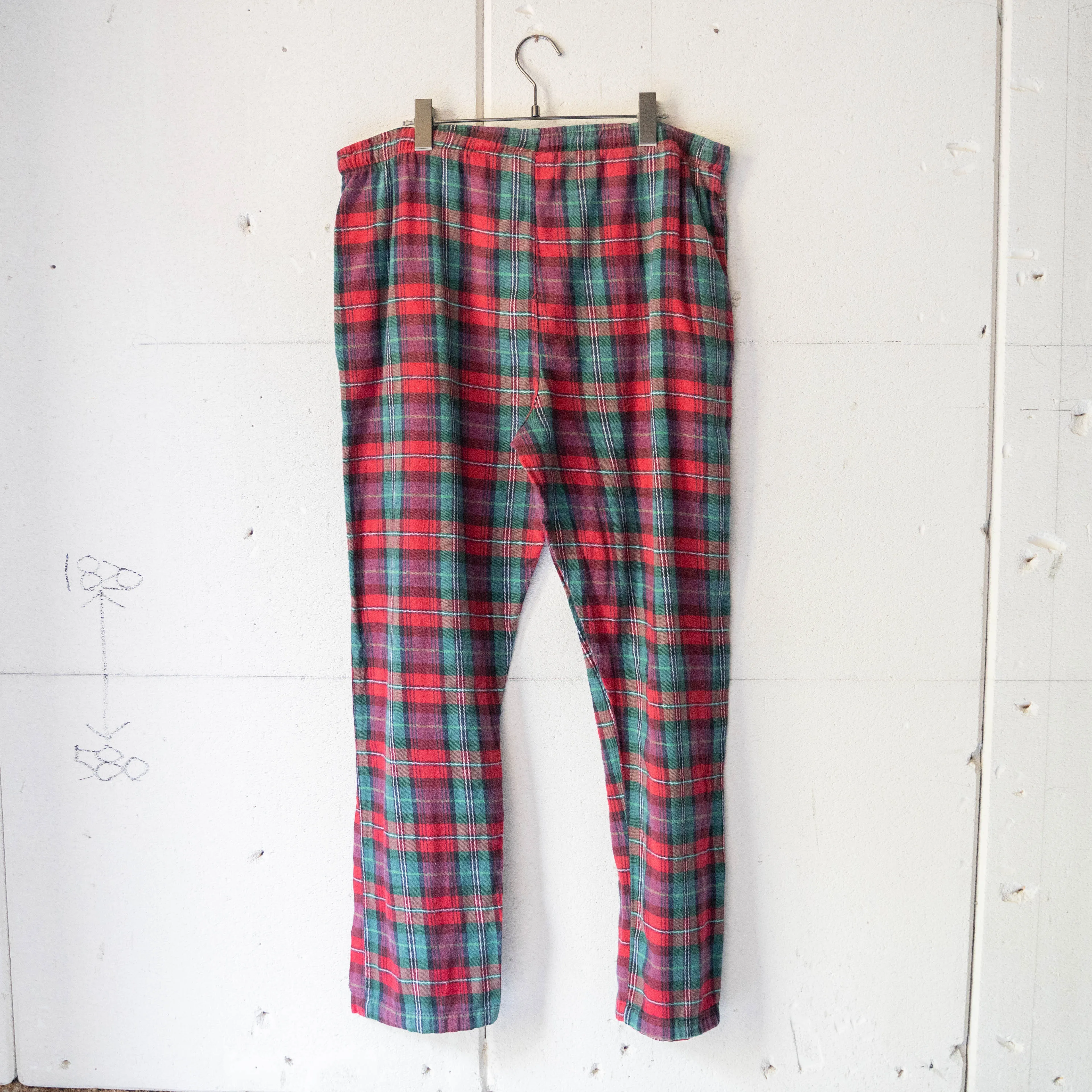 1990-00s 'POLO Ralph Lauren' red ×green tartan checked pajama pants