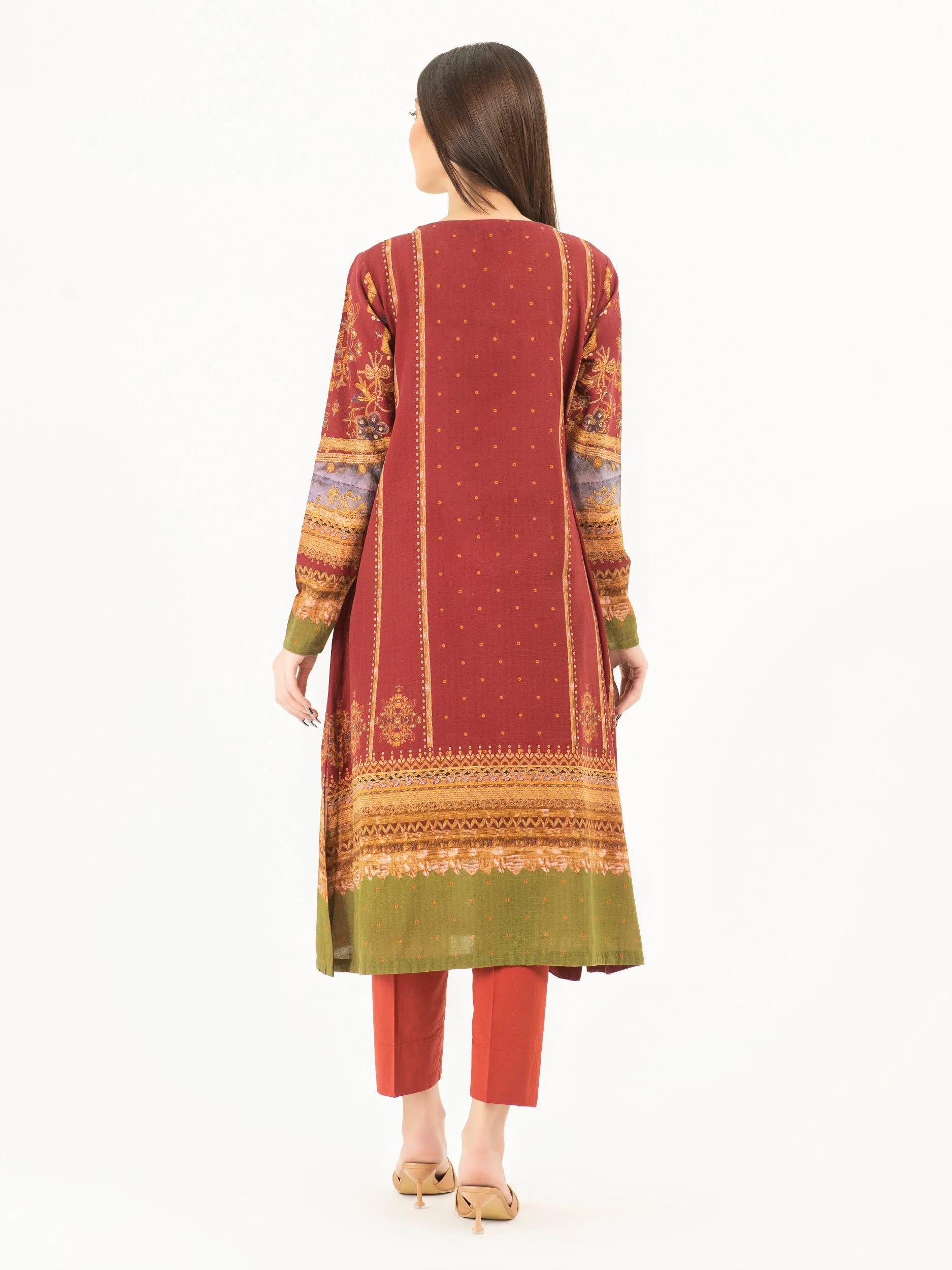 2 Piece Khaddar Suit-Embroidered (Pret)