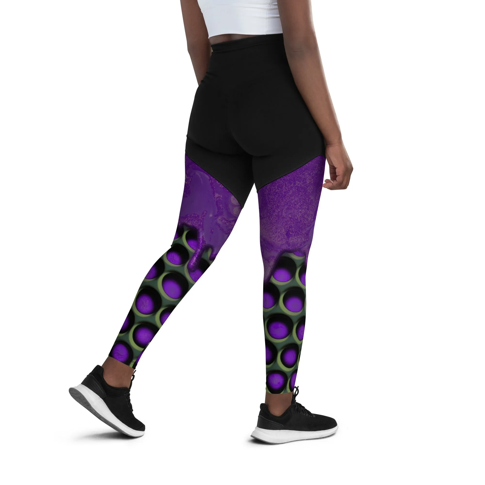 3D Industrial Print Compression Leggings