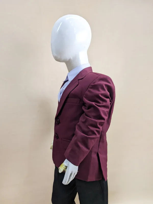 3Yrs - 7Yrs Maroon Casual Coat Blazer For Boys / School Uniform Blazer CB01