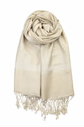 Achillea Champagne Jacquard Pashmina Scarf