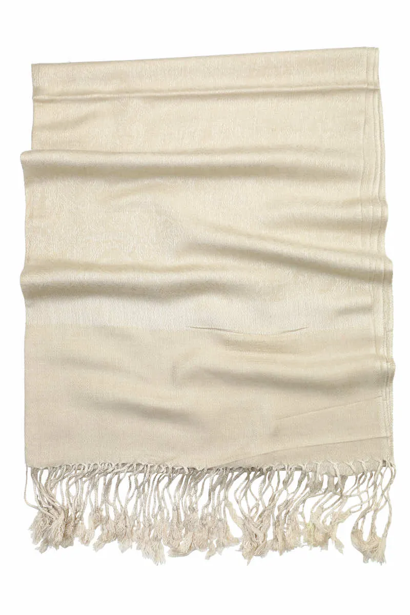 Achillea Champagne Jacquard Pashmina Scarf