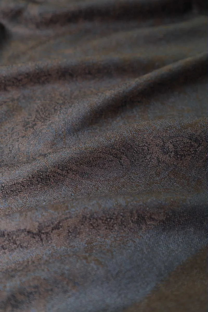 Achillea Dark Coffee Jacquard Pashmina Scarf