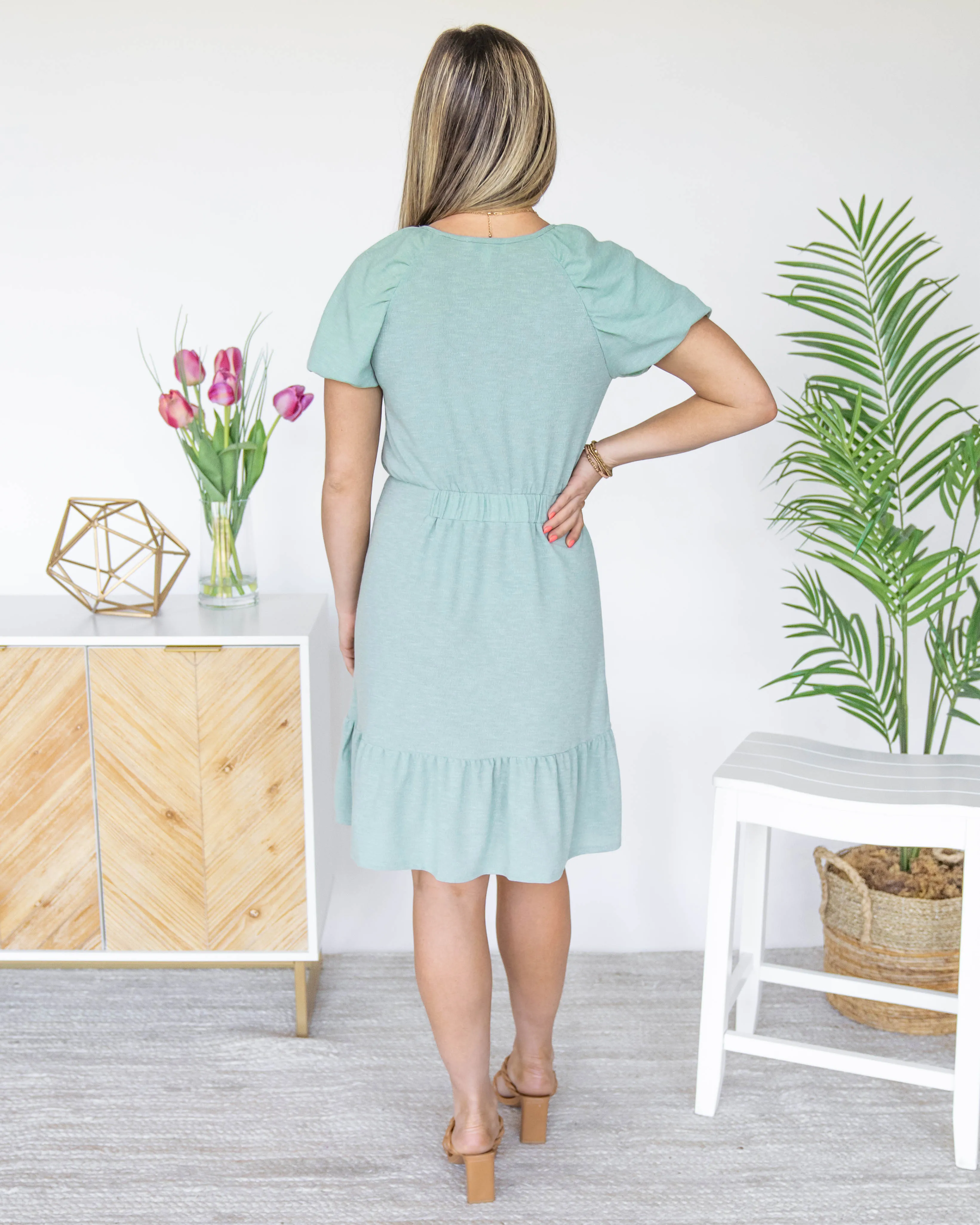 Across Your Heart Dress - Seafoam