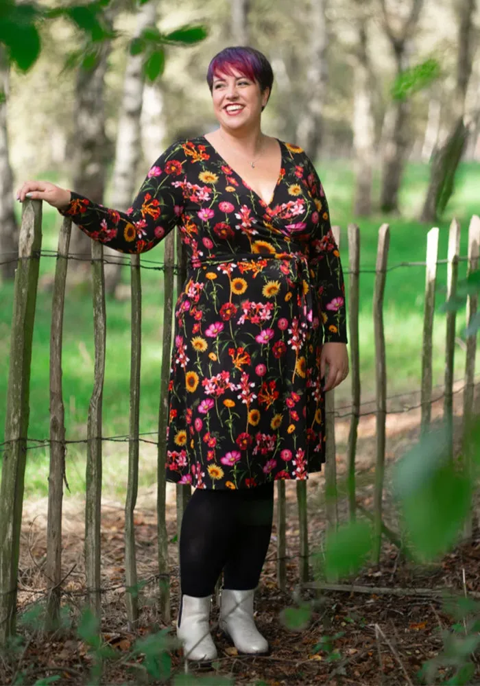 Alaine Sunflower Print Viscose Dress