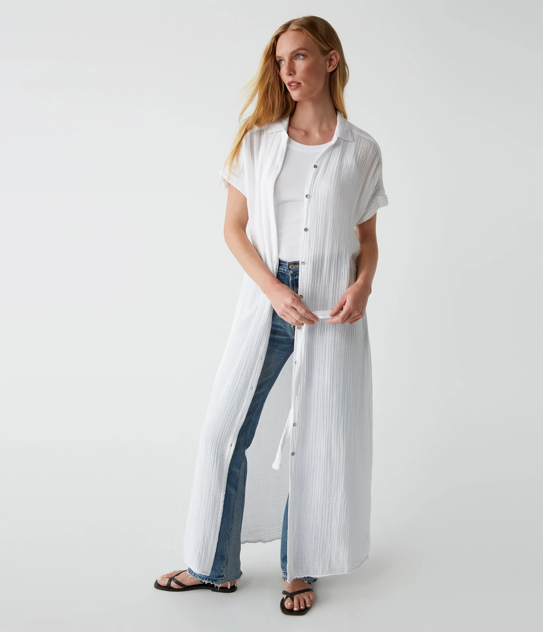 Allen Gauze Shirt Dress