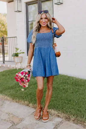 Allure Avenue Denim Romper