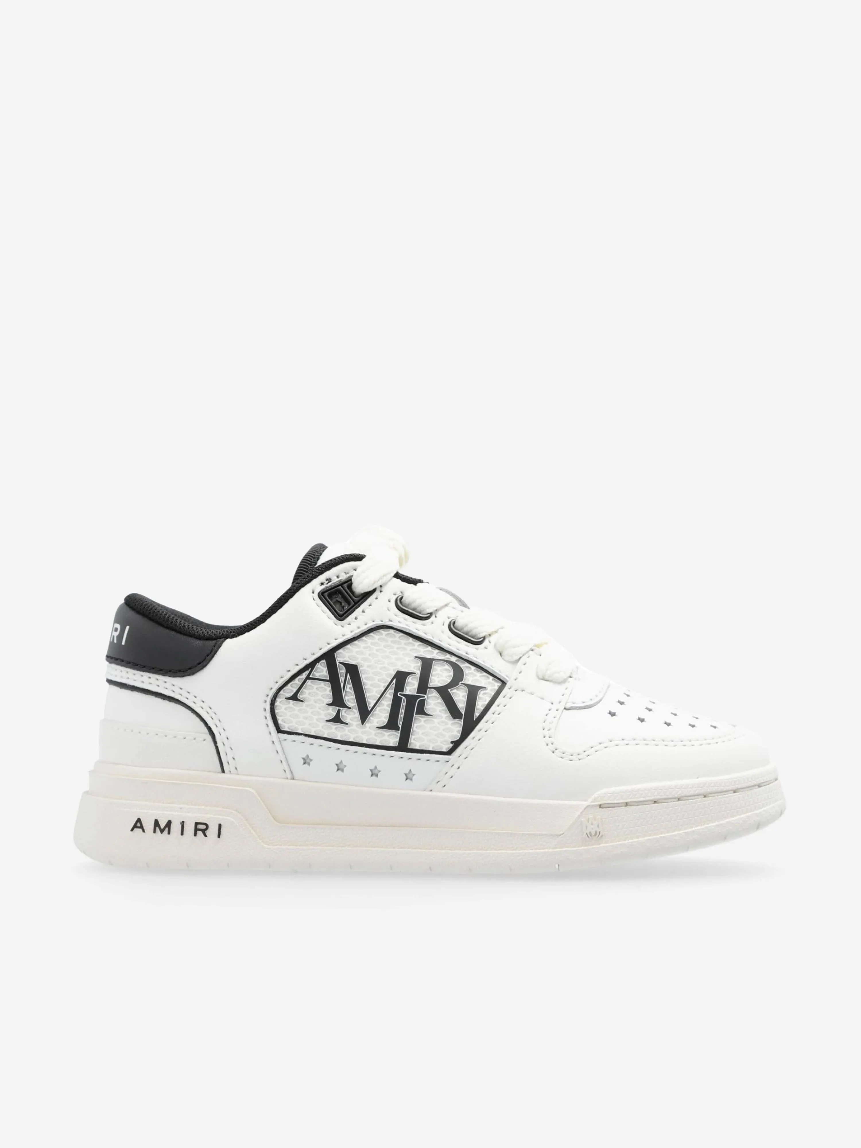 Amiri Kids Leather Classic Low Trainers in White