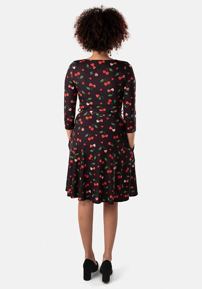 Anastasia Cherry Heart Print Dress