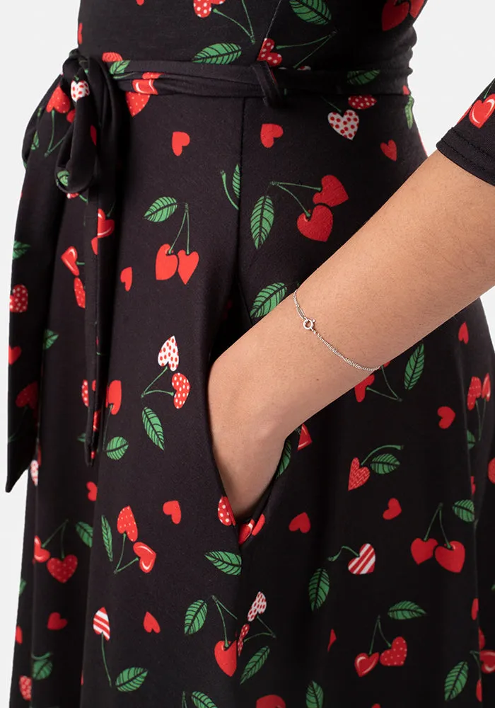 Anastasia Cherry Heart Print Dress