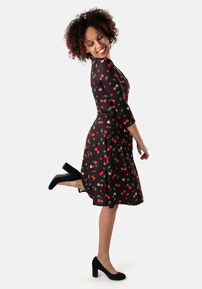 Anastasia Cherry Heart Print Dress