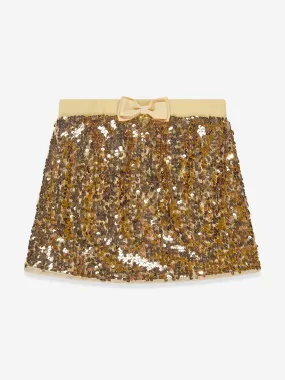 Angels Face Girls Diva Sequin Skirt in Gold