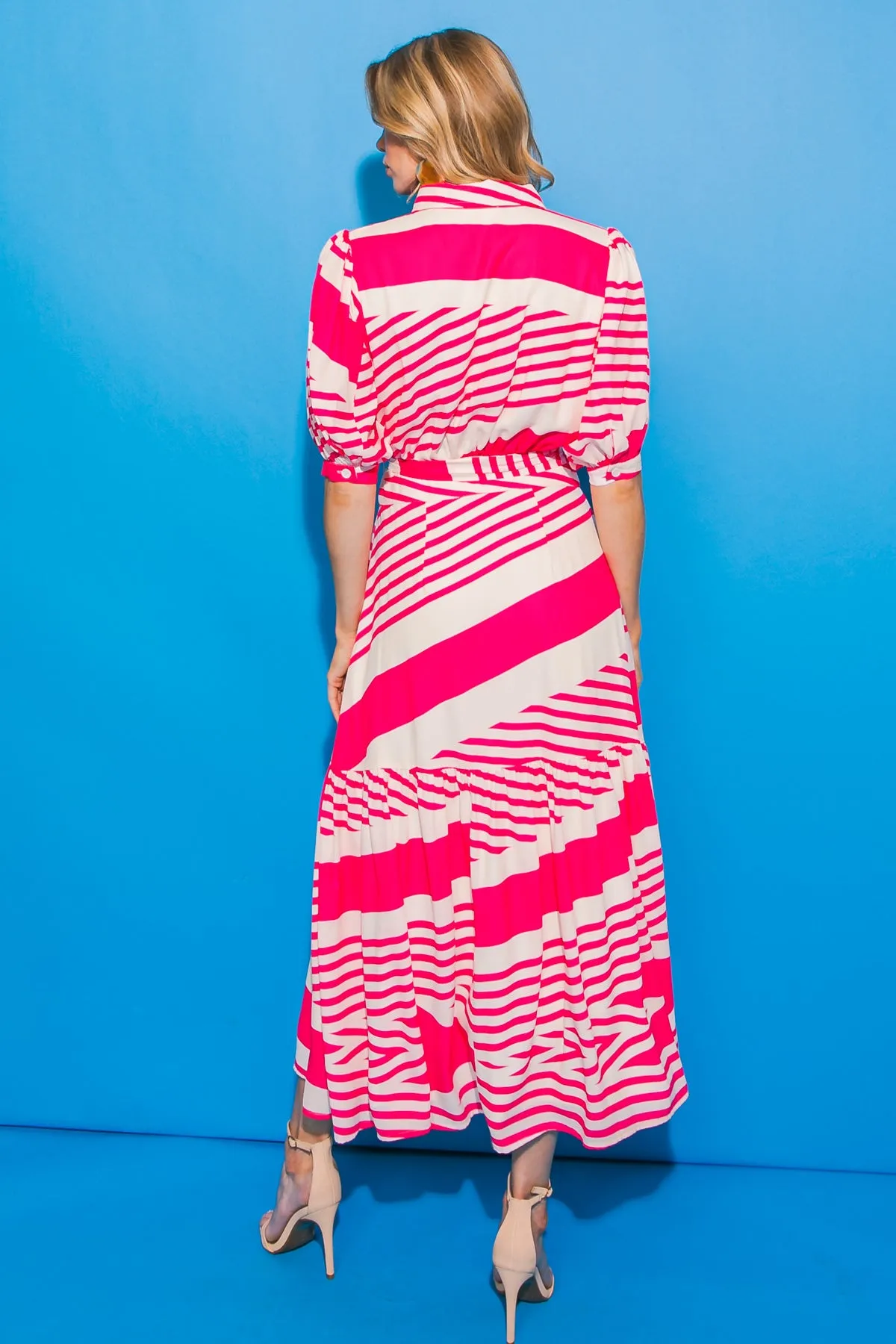 AS FREE AS THE OCEAN WOVEN MIDI DRESS