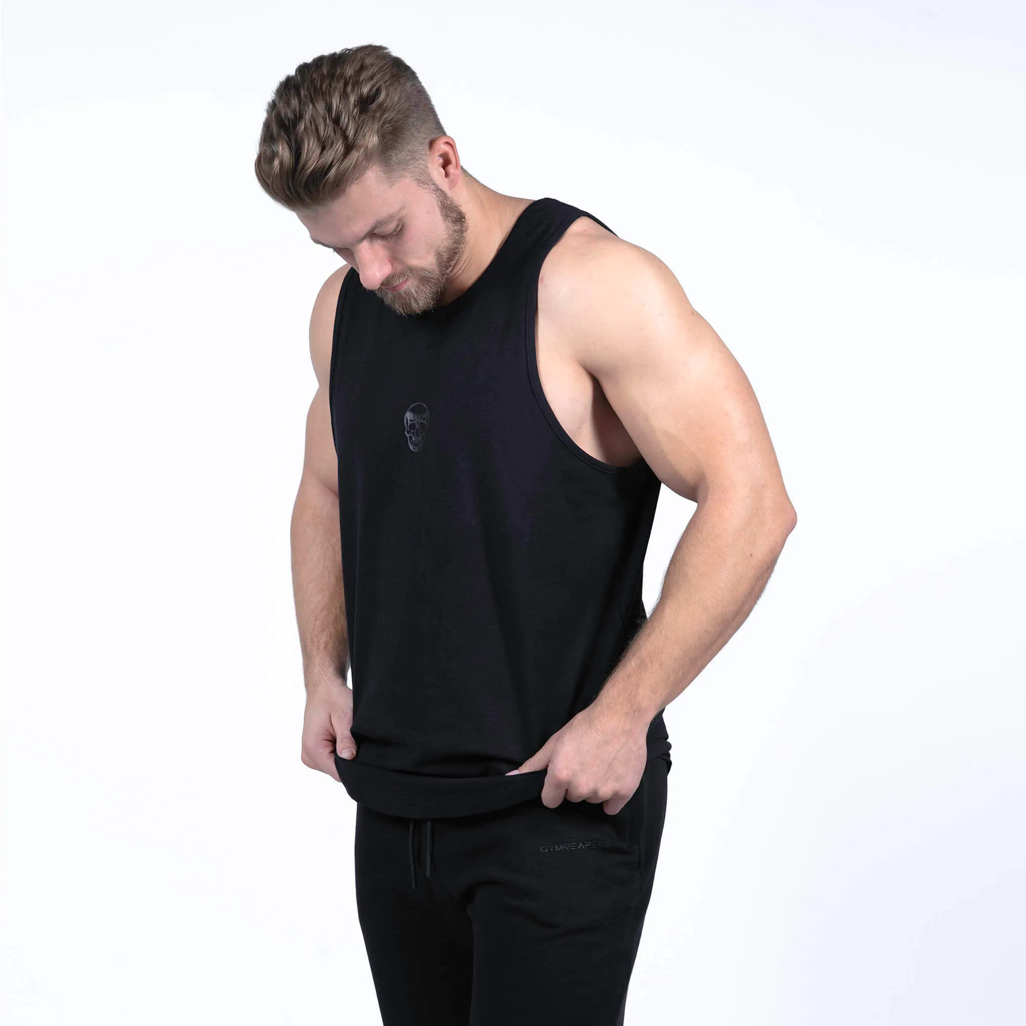 Ascend Scoop Hem Tank - Black