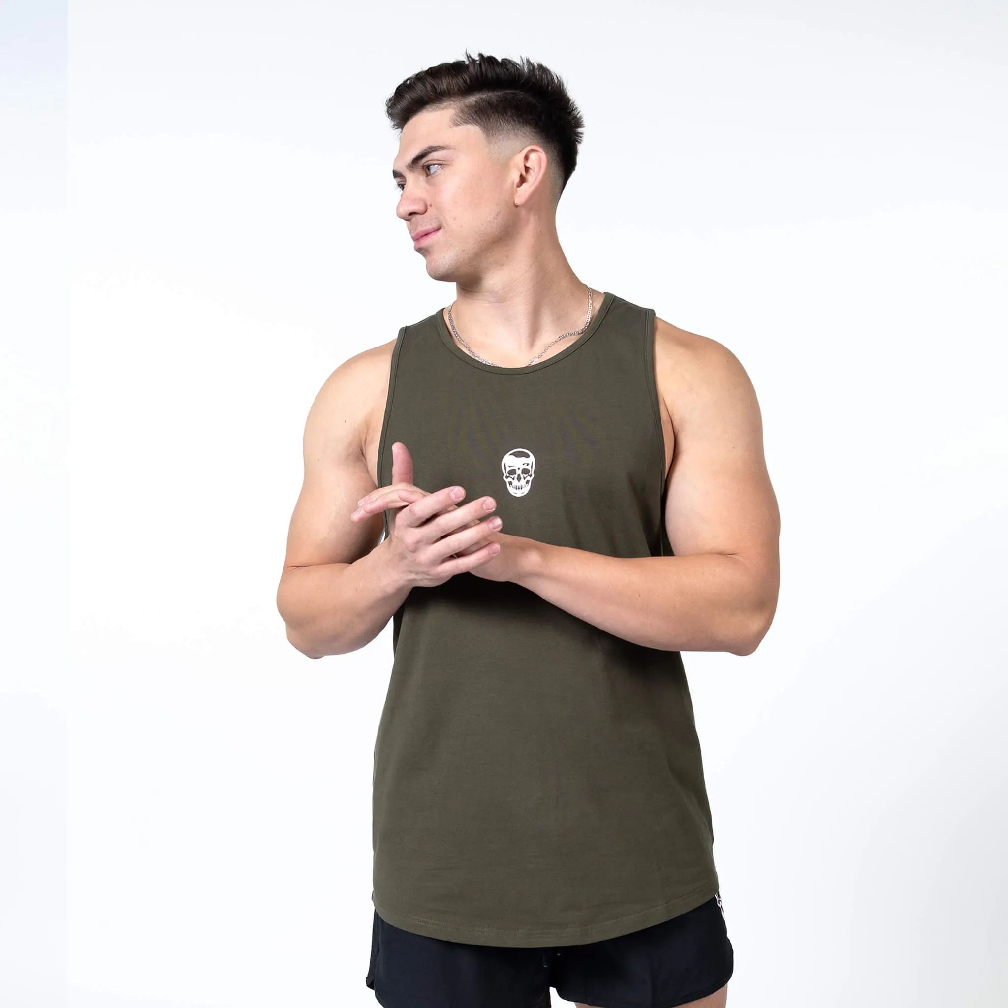 Ascend Scoop Hem Tank - OD Green