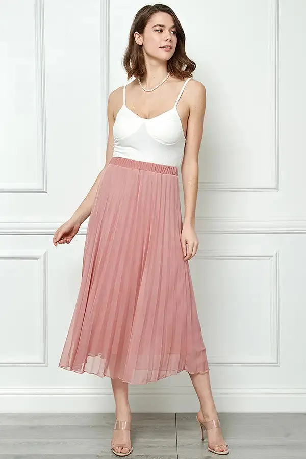 Ash Rose Pleat Lining Skirt