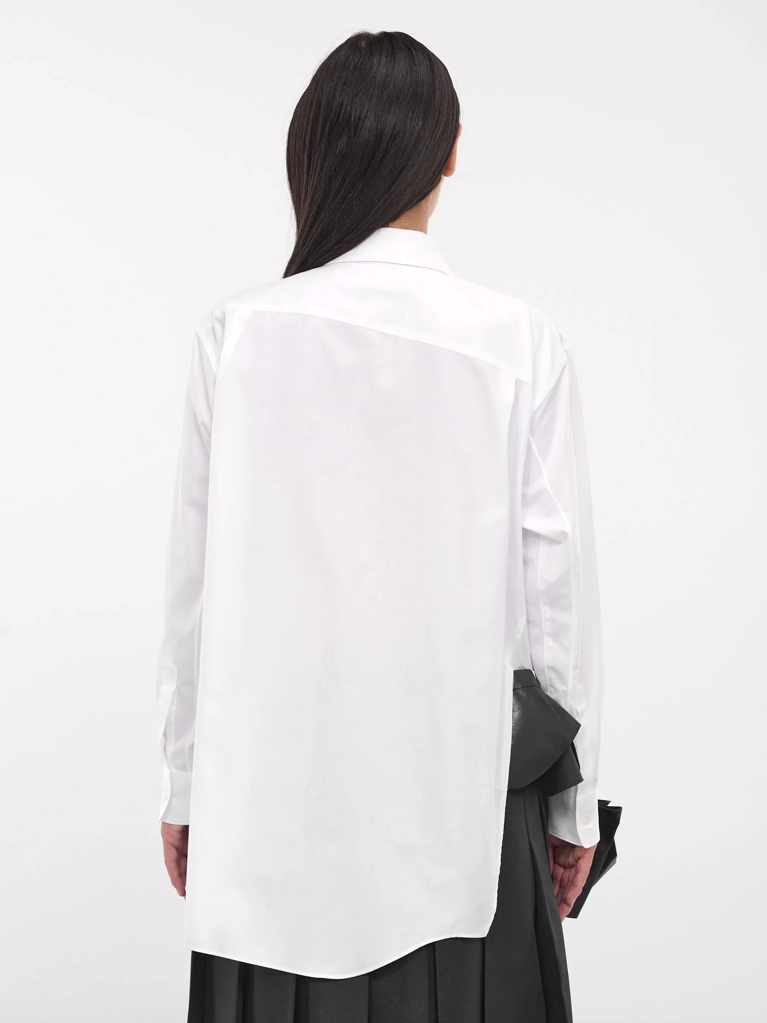 Asymmetric Shirt (GN-B010-051-WHITE-BLACK)