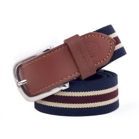 Bacca Bucci Mens Comfort Stretch Casual Fabric Belts