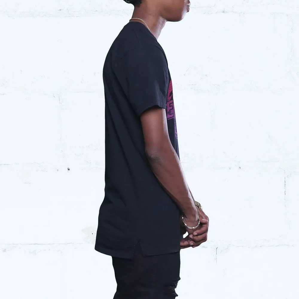 Bahamas Long Line T Shirt Black