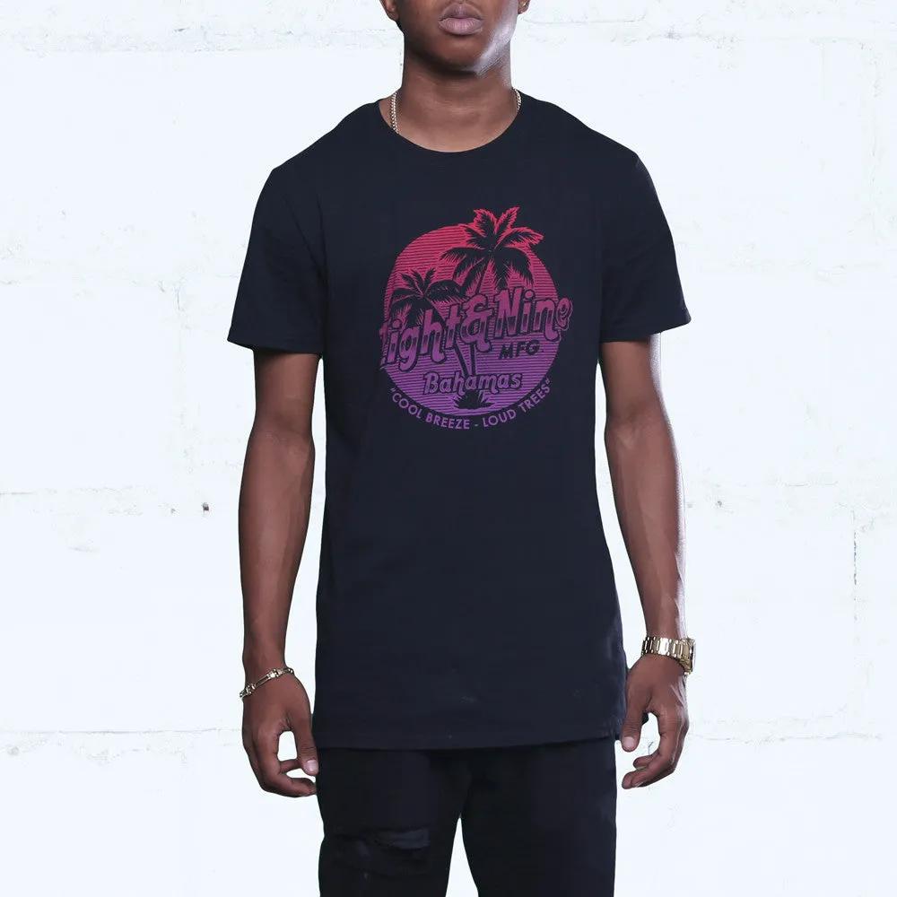 Bahamas Long Line T Shirt Black