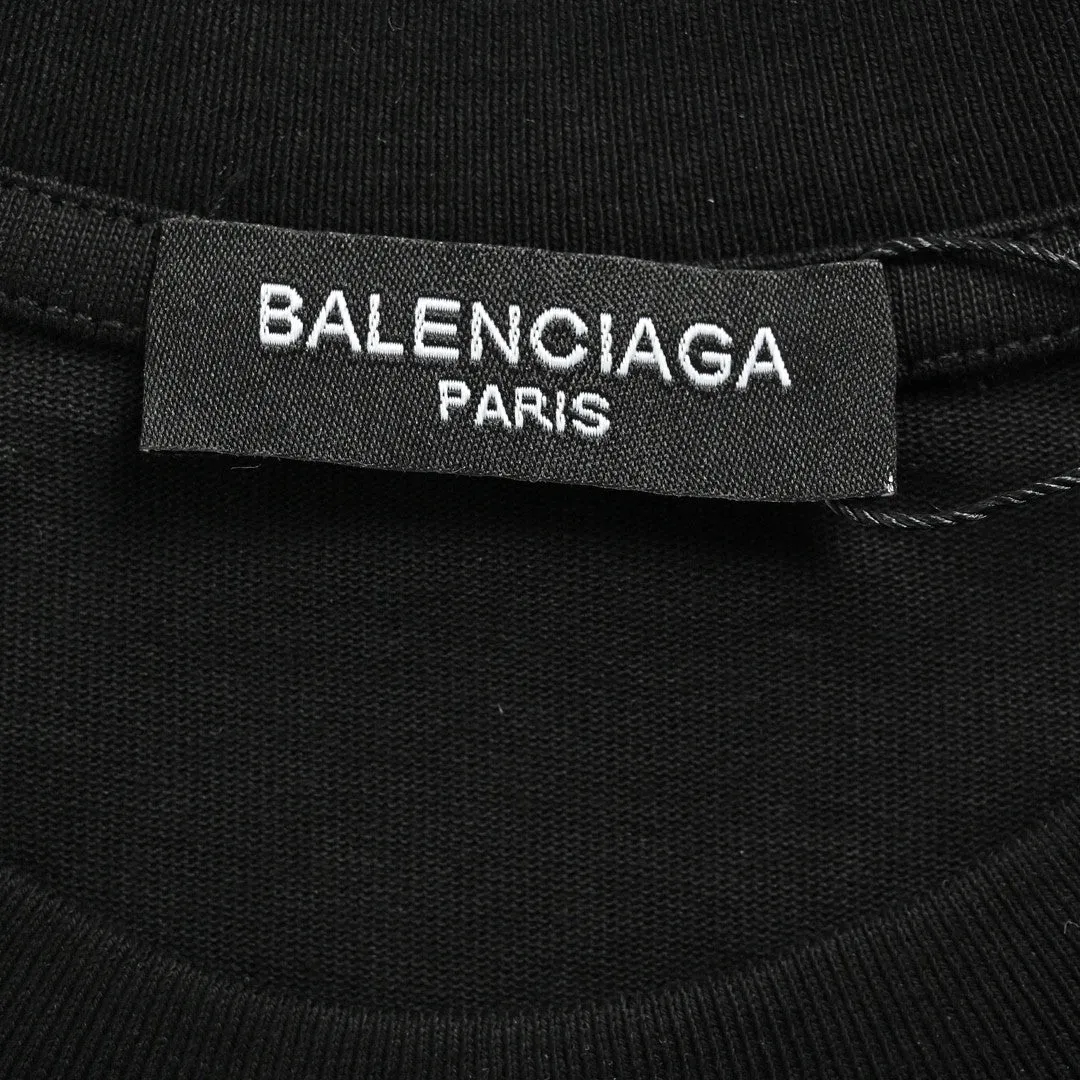 Balenciaga Crystal Logo T-Shirt in Black