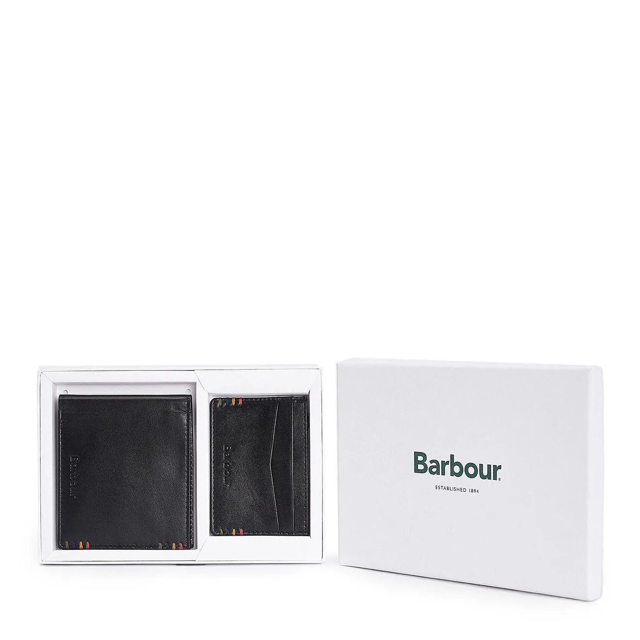 Barbour Cairnwell Wallet And Cardholder Gift Set Black