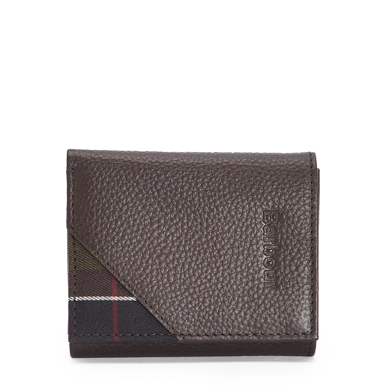 Barbour Tabert Leather Bi-Fold Wallet Chocolate Brown