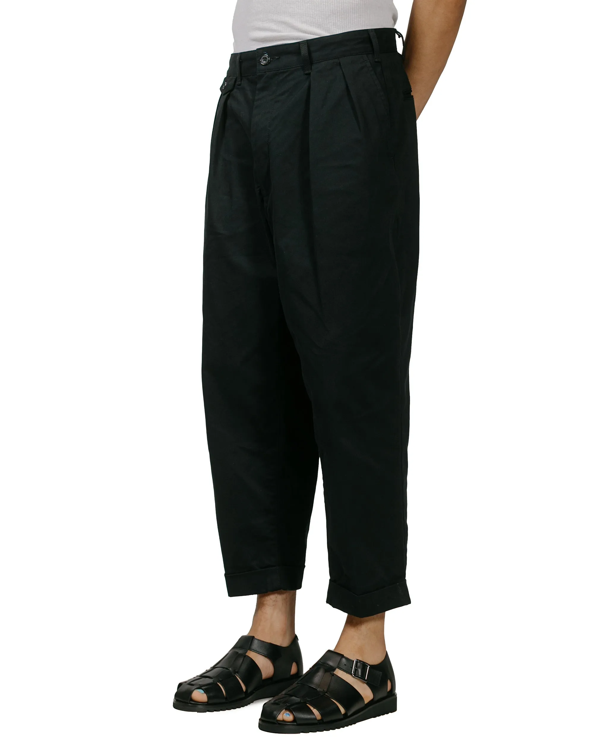 Beams Plus 2Pleats Twill Black