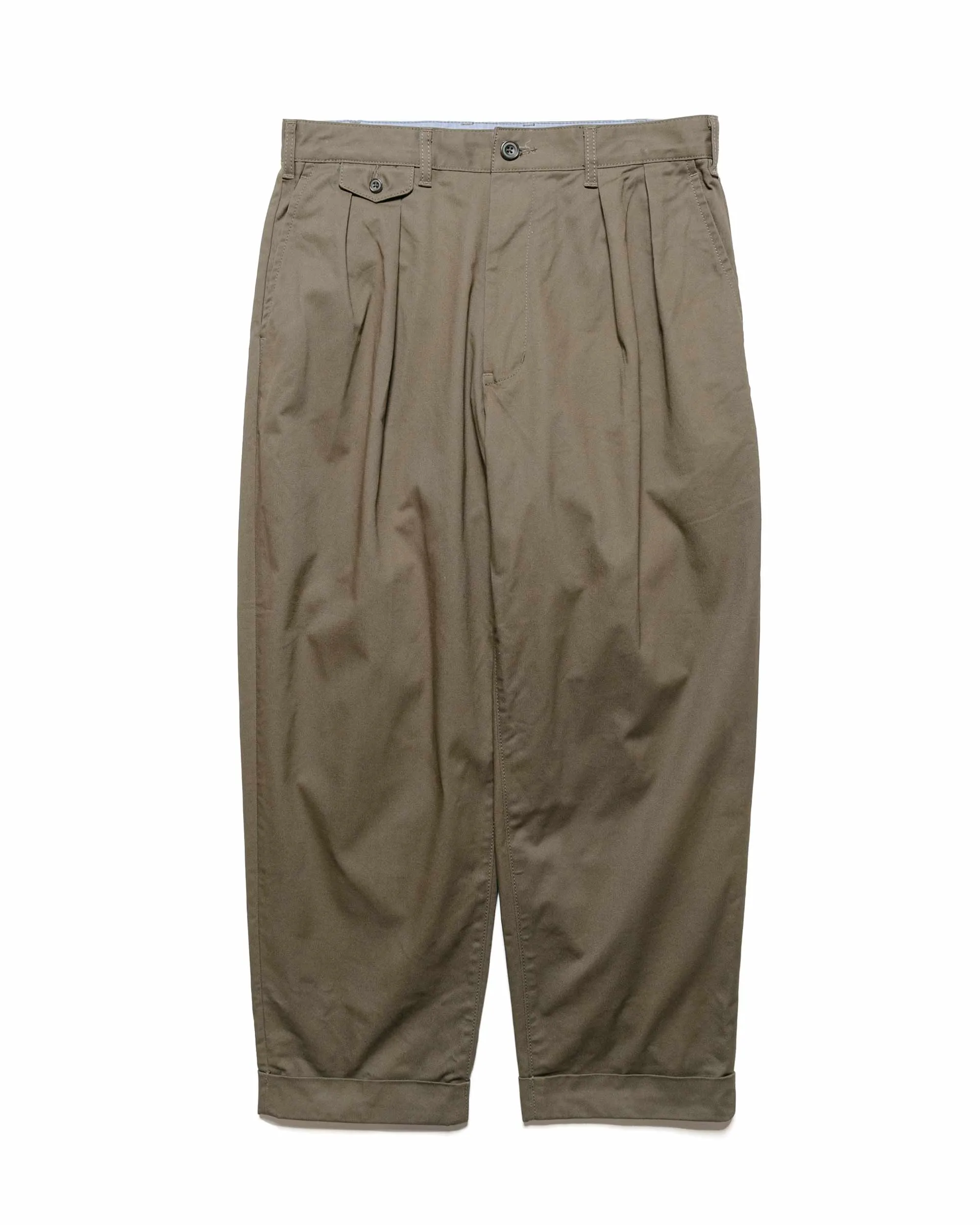 Beams Plus 2Pleats Twill Olive