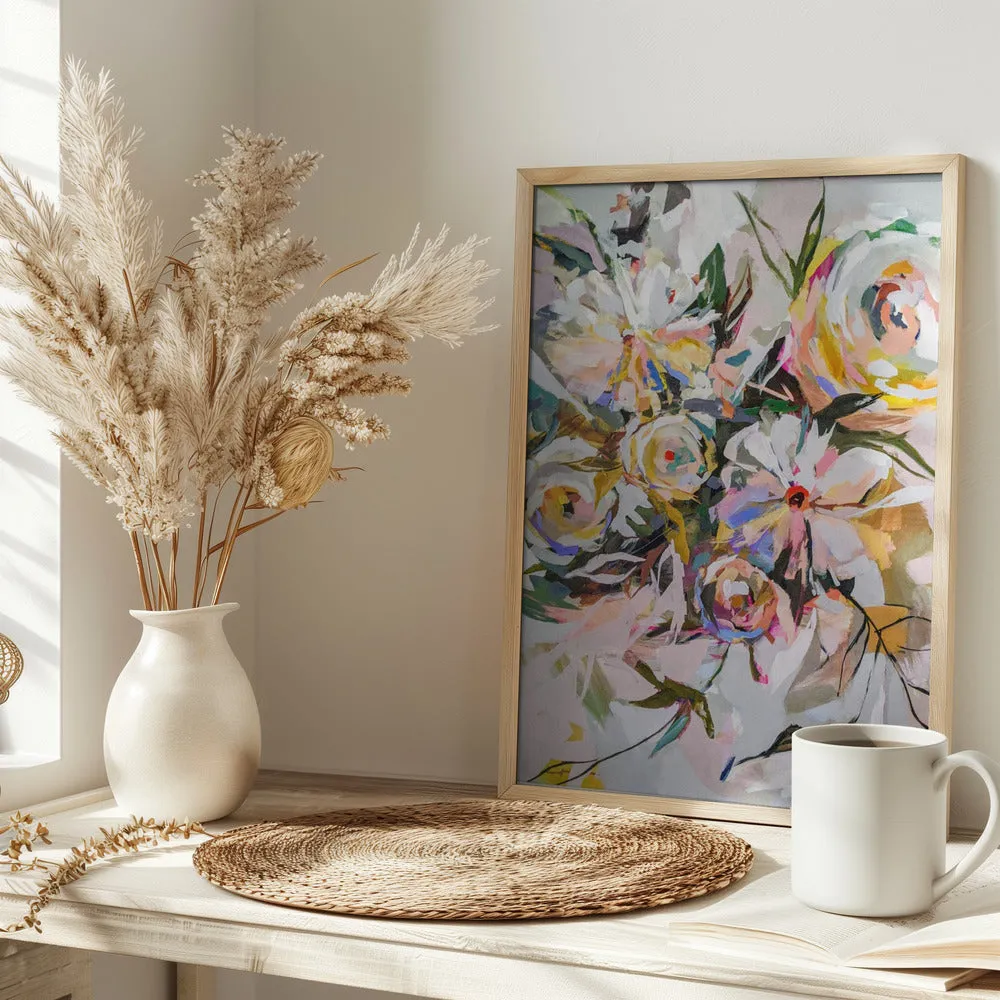 Bedroom Flowers - Stretched Canvas, Poster or Fine Art Print