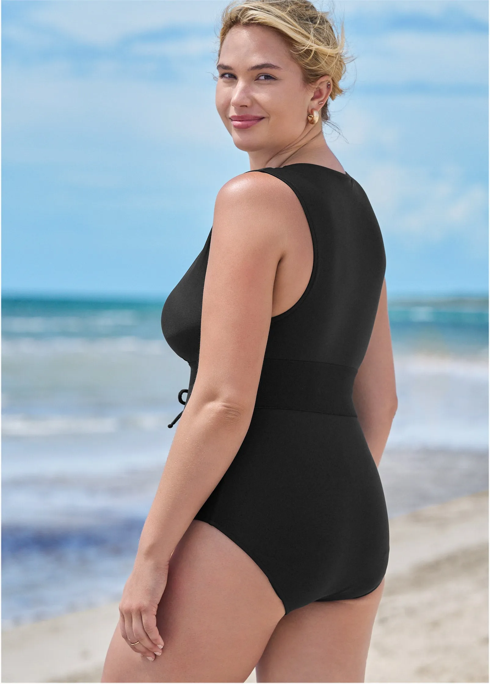 Belted One-Piece - Black Beauty