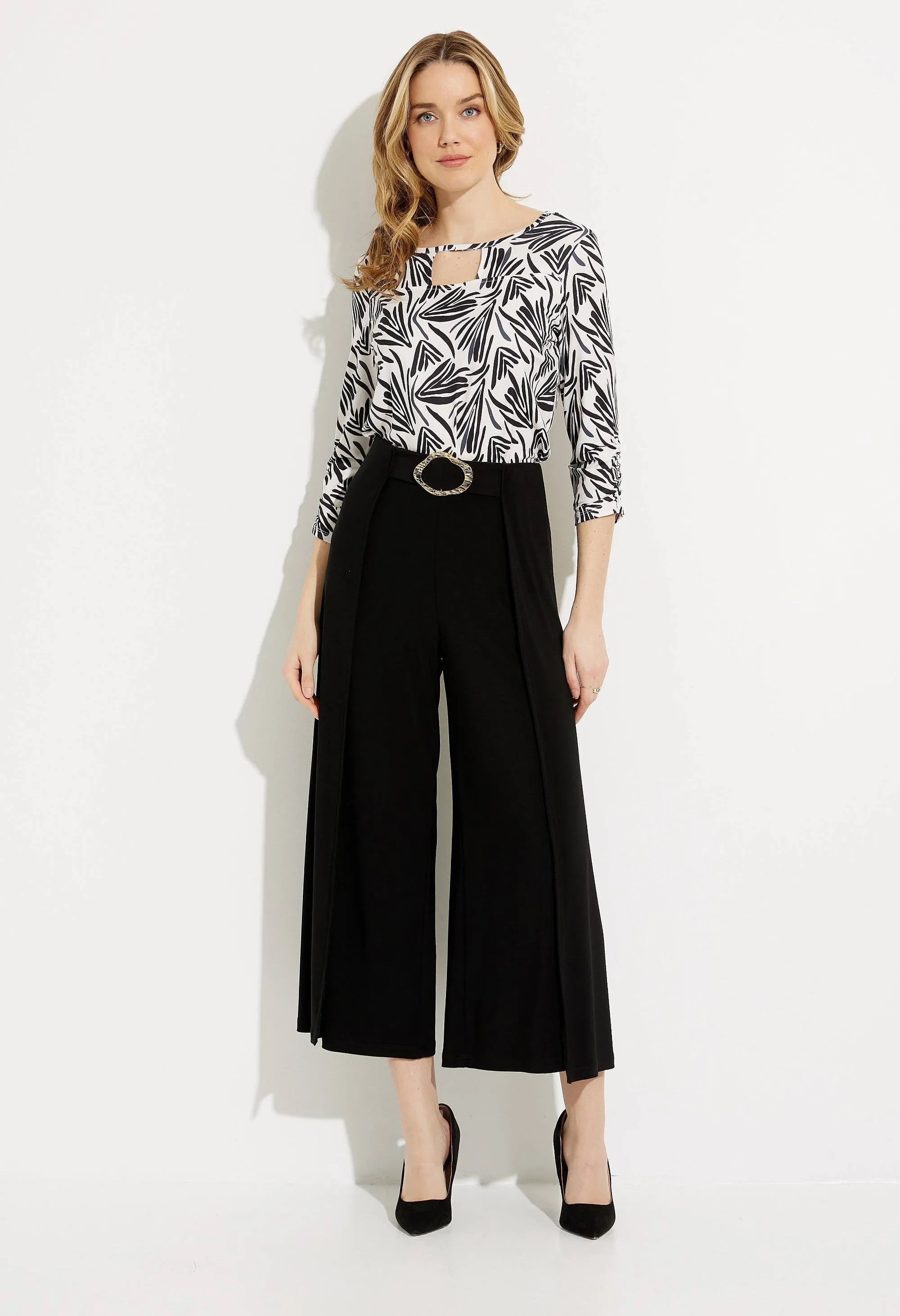 Belted Wide Leg Trousers