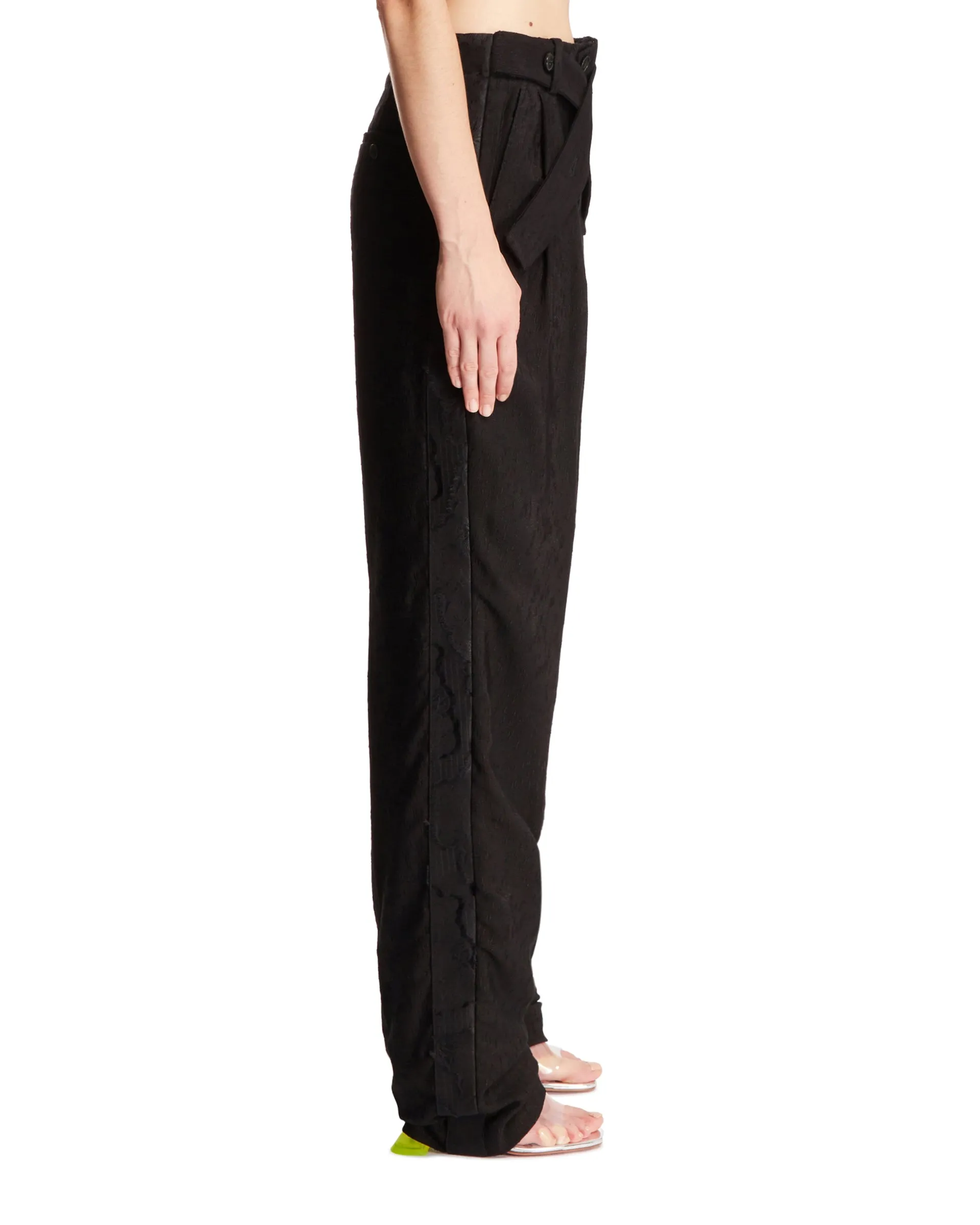 Black Belted Trousers