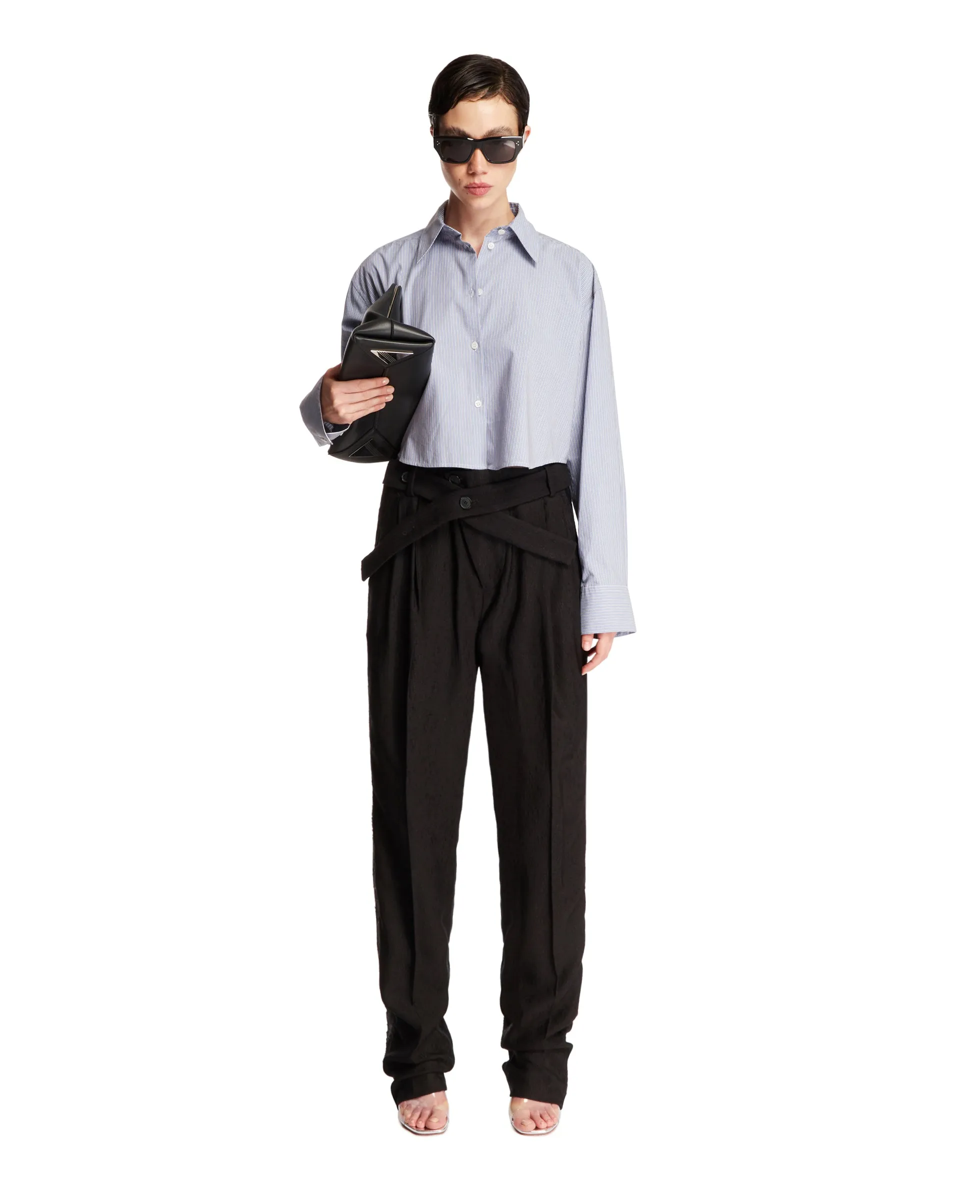 Black Belted Trousers