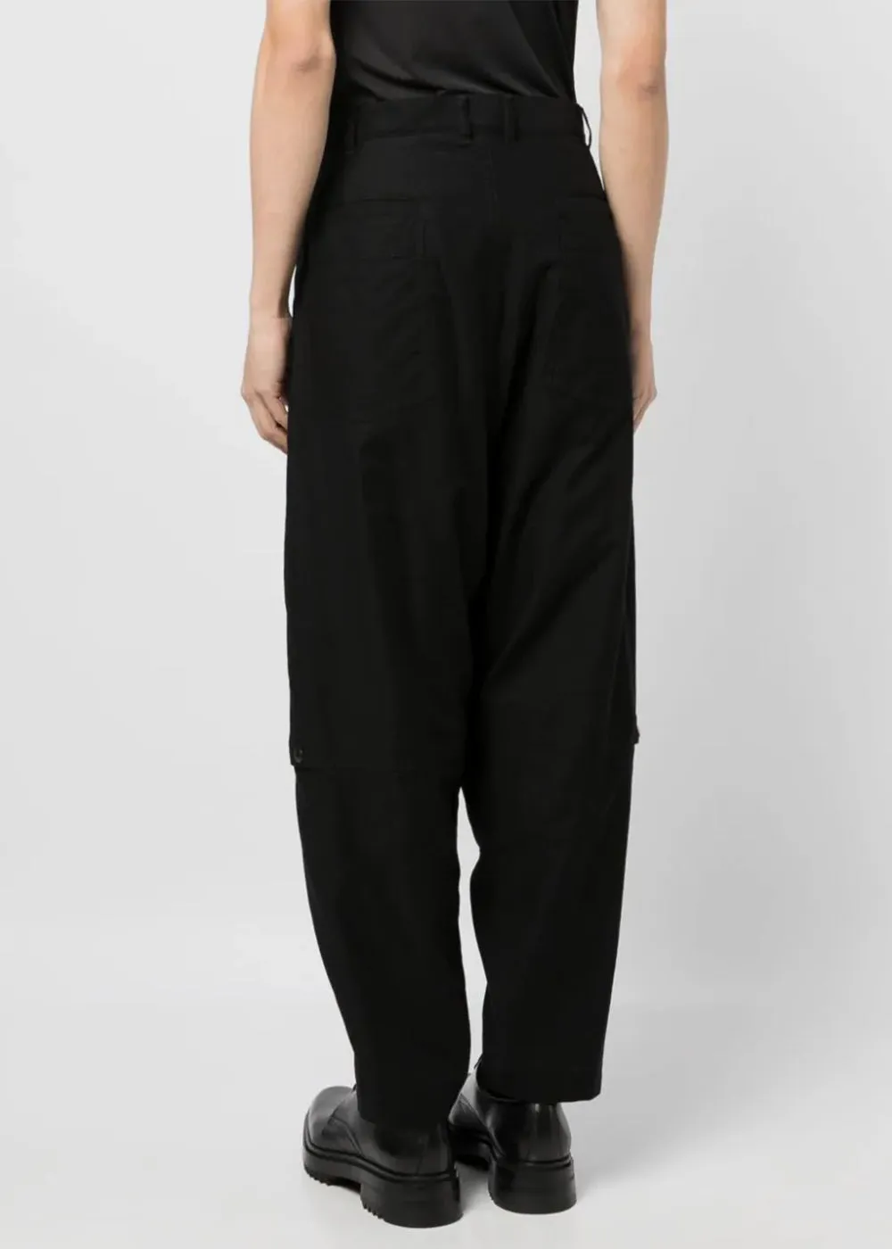 Black Drop Crotch Trousers