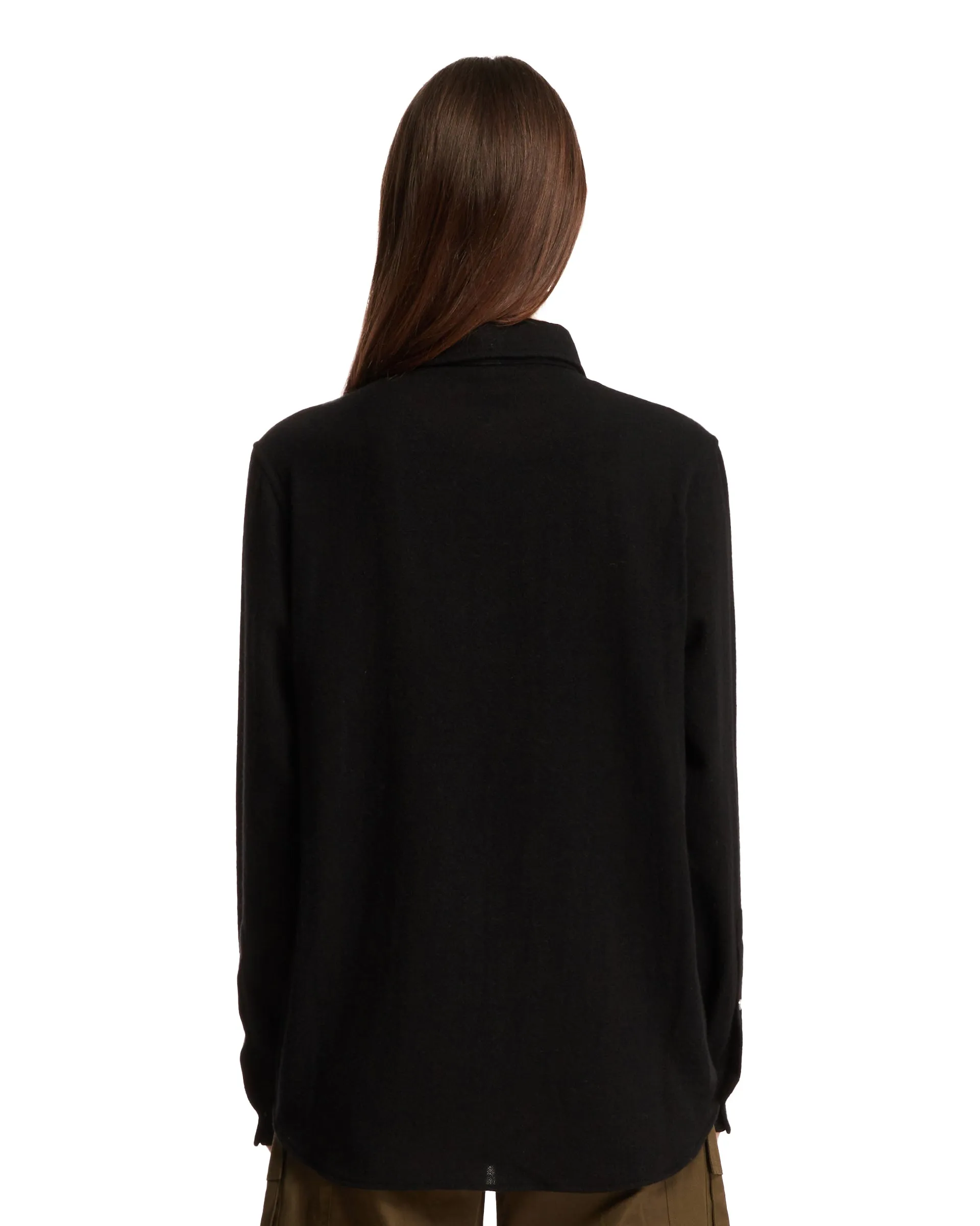 Black Gauze Cashmere Shirt