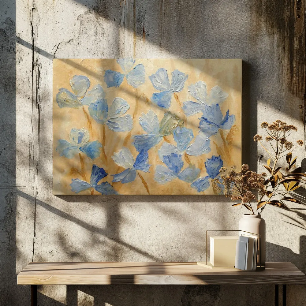 Bloom In Blue - Stretched Canvas, Poster or Fine Art Print