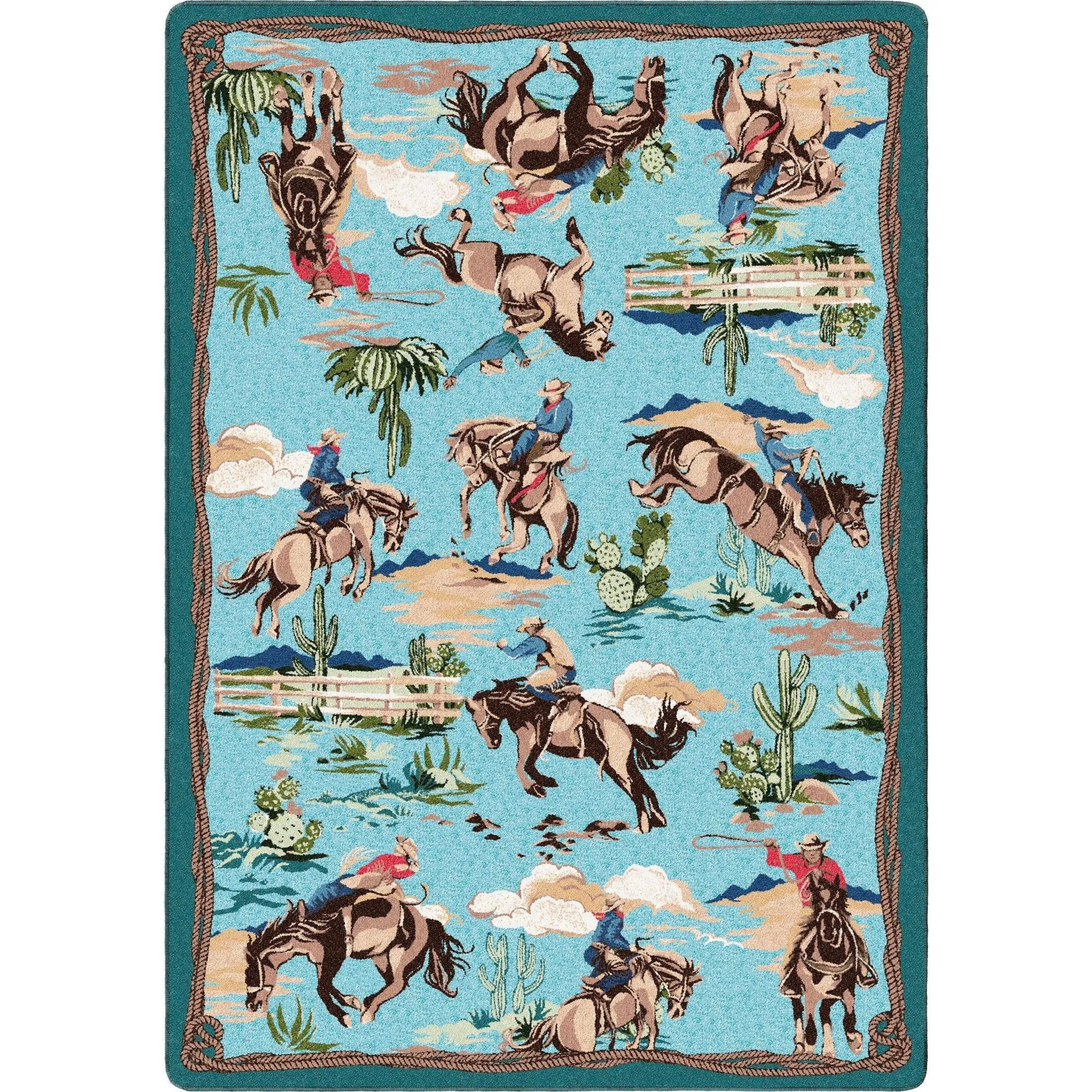 Blue Bronc Western Rugs