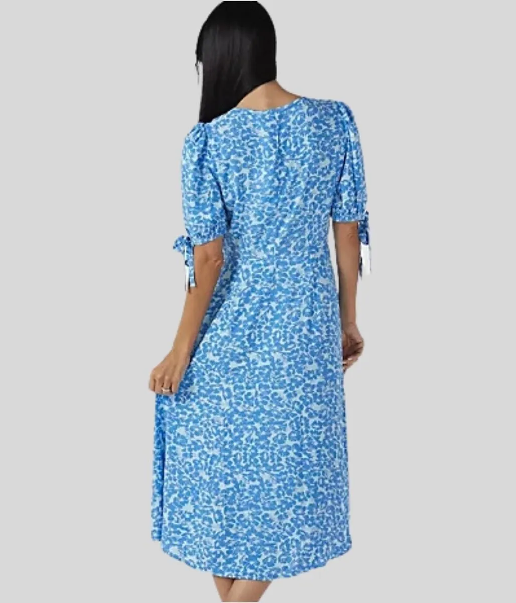 Blue Floral Rosie Midi Dress 8