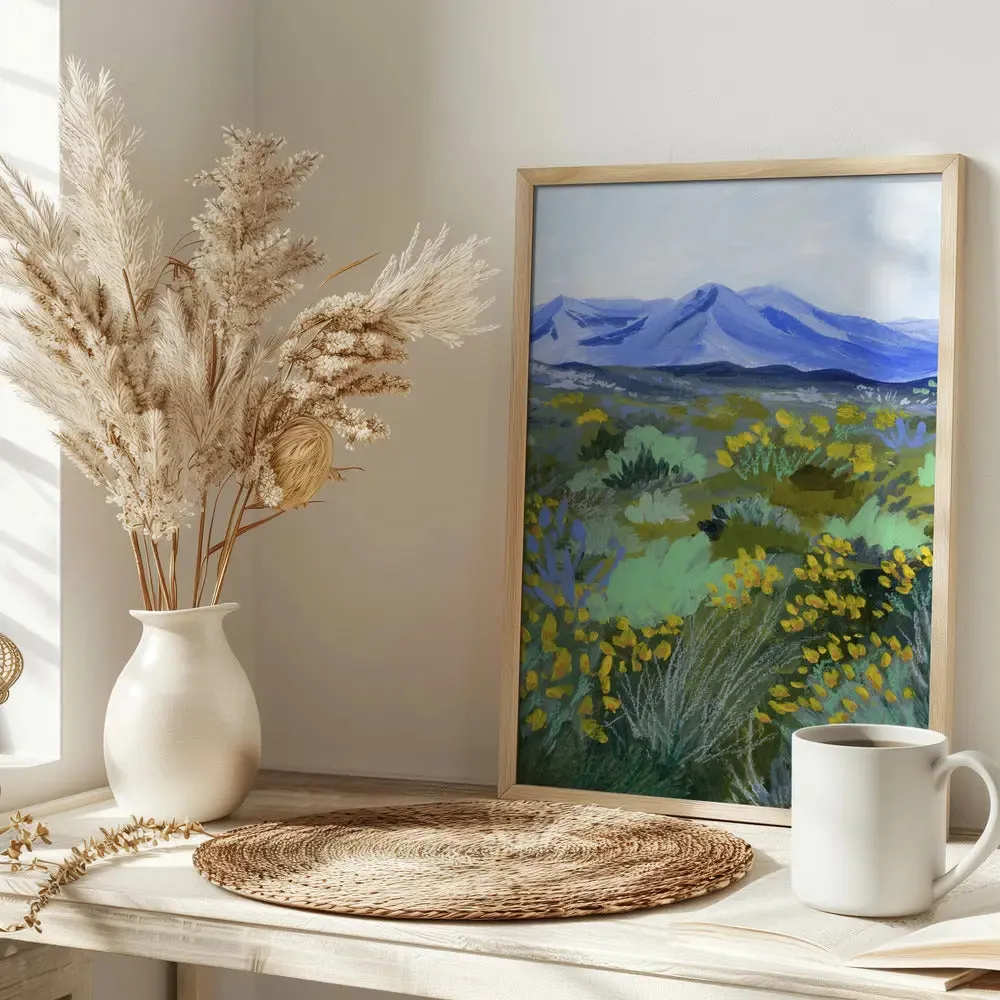 Blue Valley by Sarah Gesek- Stretched Canvas, Poster or Fine Art Print