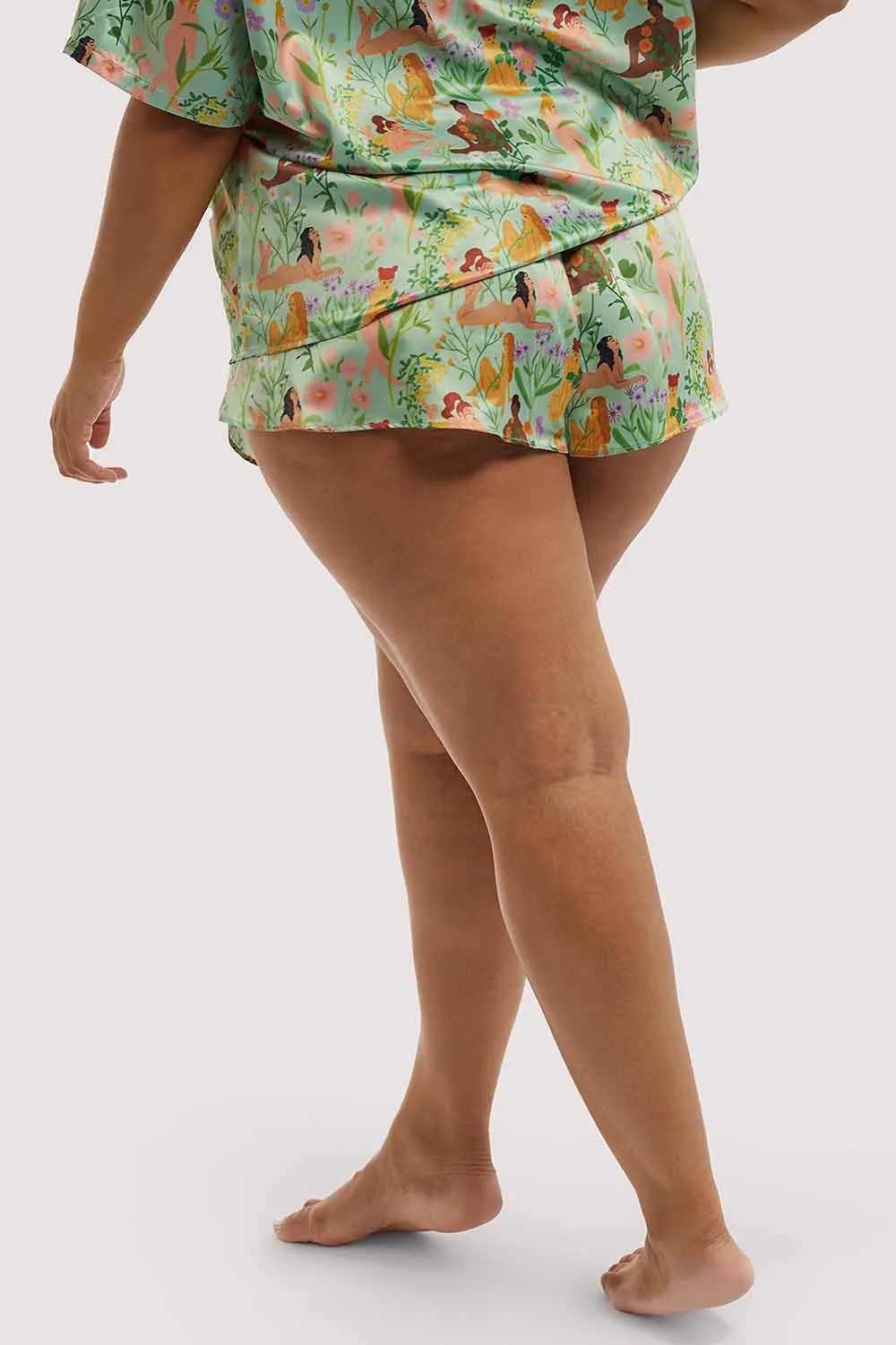 Bodil Jane Recycled Nudes & Flowers Satin Short