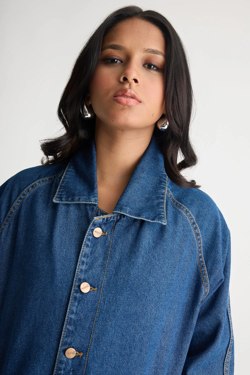 Bosslady Denim Trench Coat