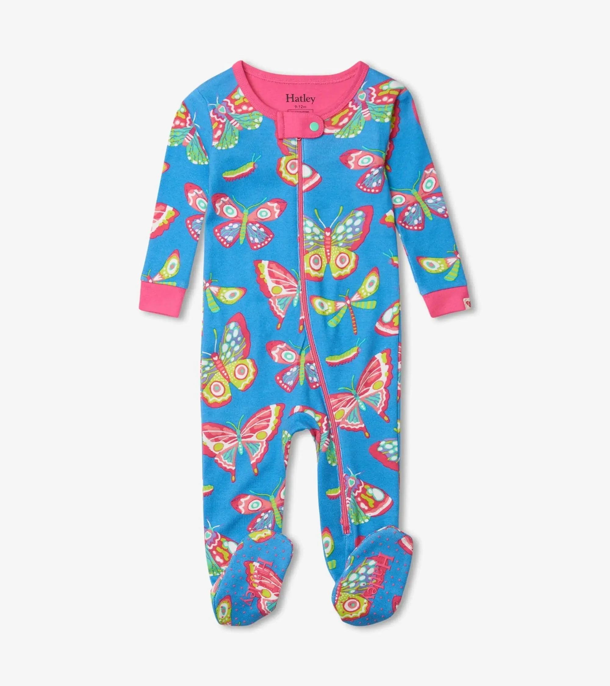 Botanical Butterflies Organic Cotton Footed Coverall | Hatley