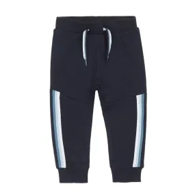 Boys Sweatpants Dark Blue With Light Blue | Dirkje