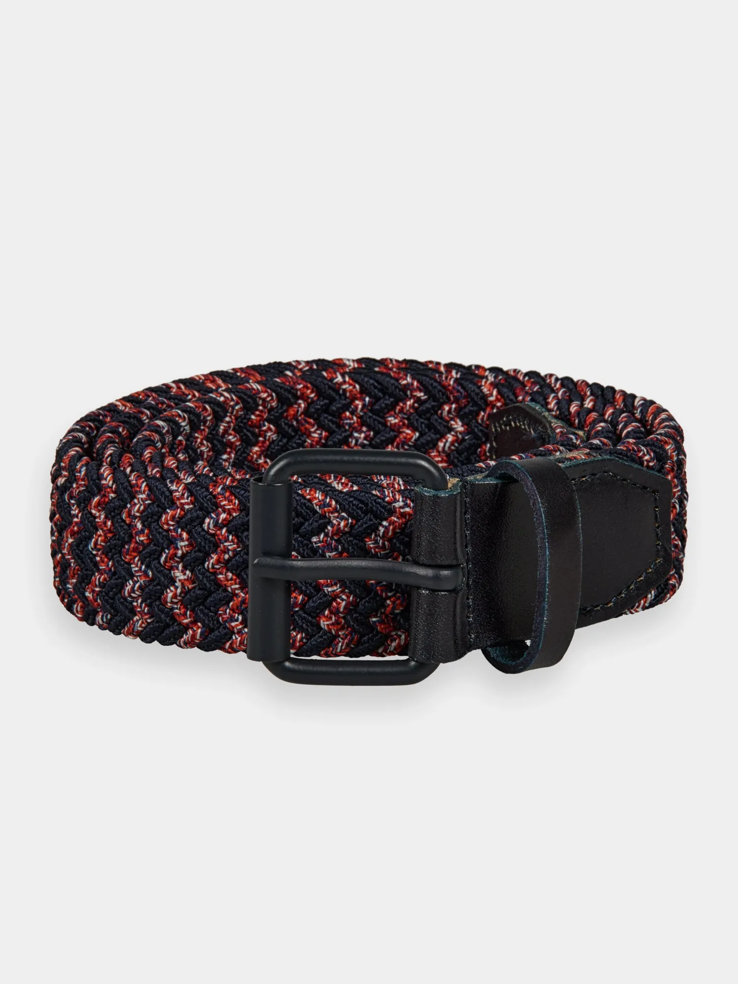 Braided leather & cord belt