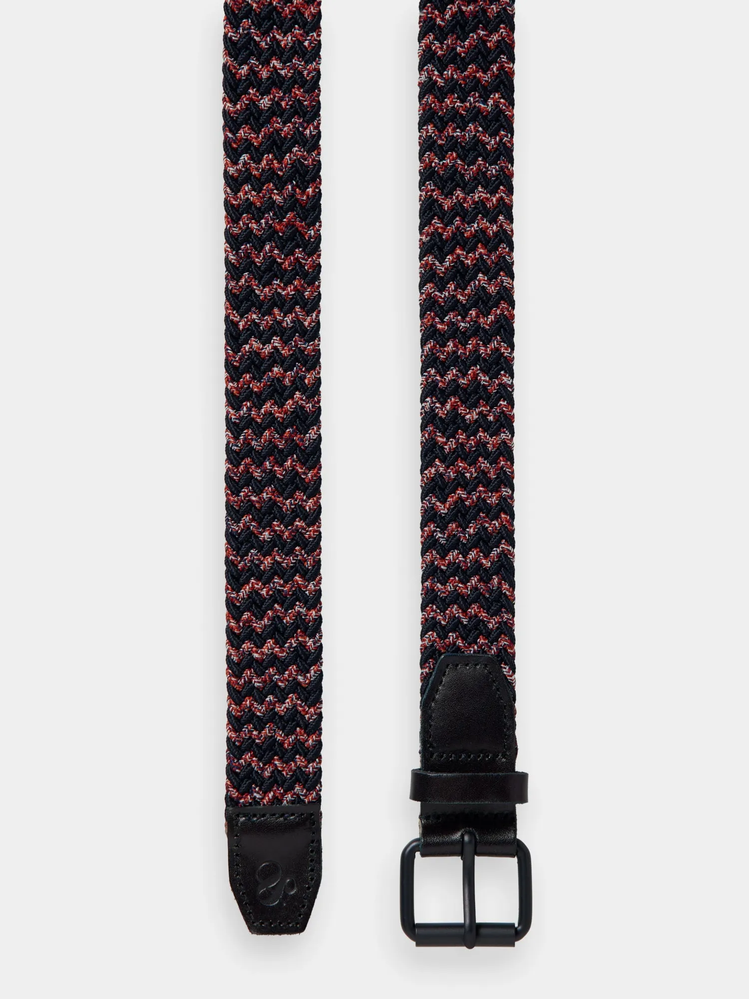 Braided leather & cord belt